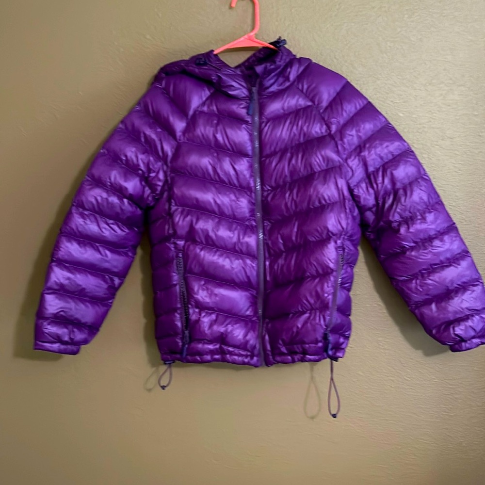 Purple puffer jacket